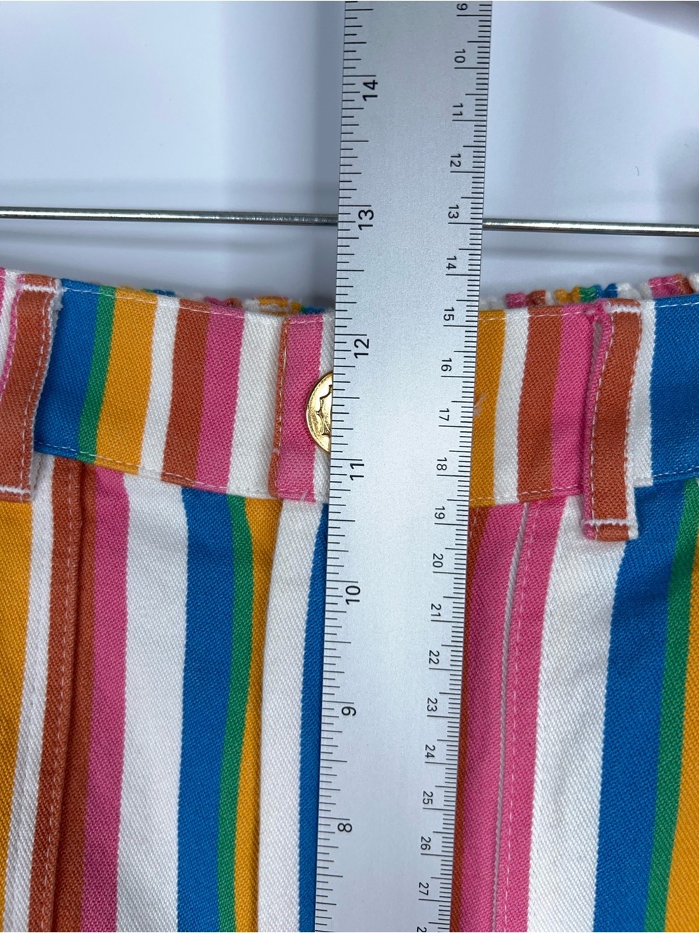 Big Bud Press Work Pants Multicolor Rainbow Stripe Straight Leg Cotton Size XS - Picture 9 of 10